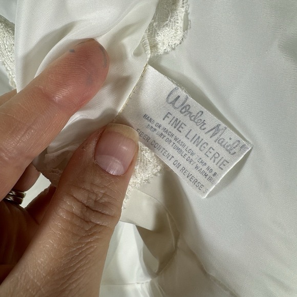 Vintage White Lace Slip Dress Y2K Coquette‎ Lingerie Aesthetic Womens Small - Picture 12 of 13